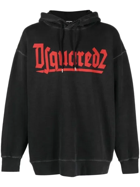 Hanorac crewneck Dsquared2 cu imagine gri