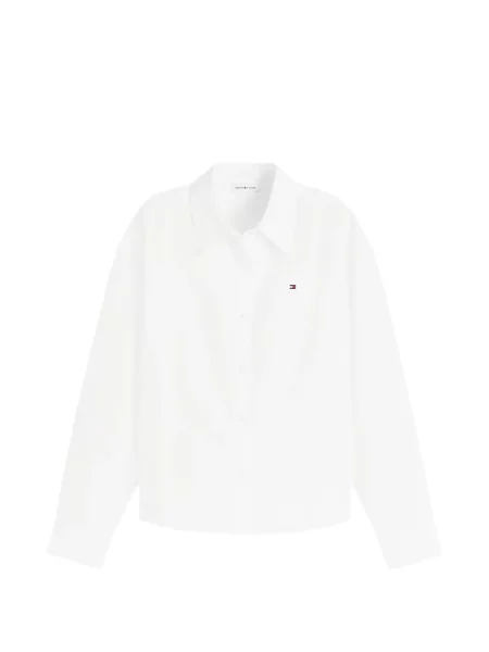 Cămașă Tommy Hilfiger cu broderie alb