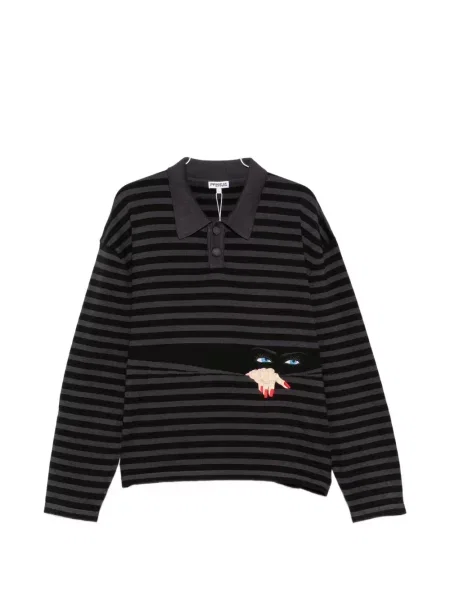 Pulover House Of Errors cu broderie negru