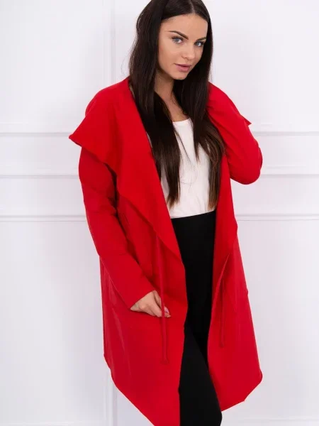 Geacă Kesi cu glugă roșu