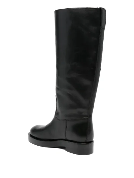 Botine Paris Texas din piele fără toc negru
