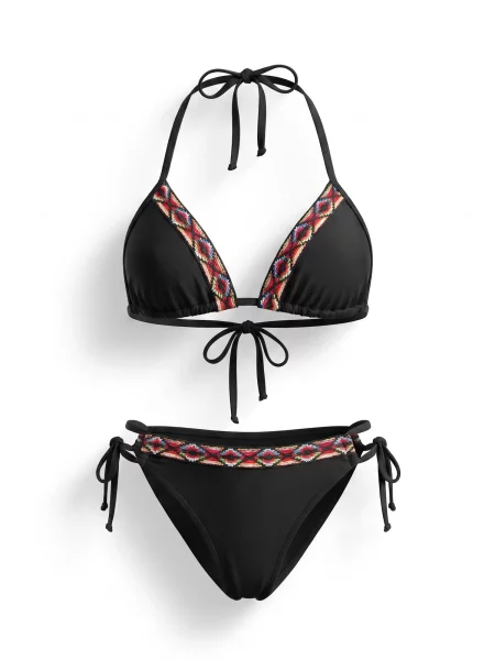 Cupshe Bikiny Triangle' čierna