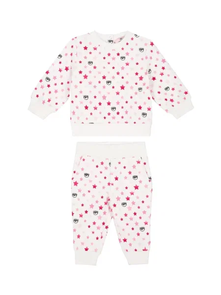 Športne hlače Monnalisa s potiskom bela