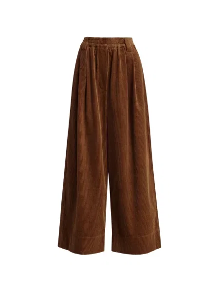 Pantaloni Essentiel Antwerp de catifea cord maro