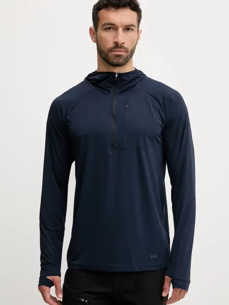 Pulover Helly Hansen SHINE SOLEN mornarsko s kapuco modra