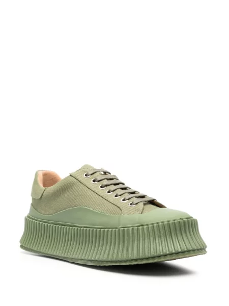 Kožené chunky tenisky Jil Sander zelené