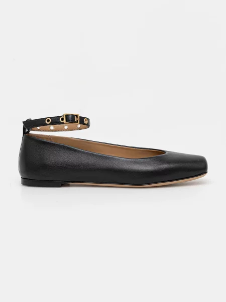 Emporio Armani baleriny skórzane czarny