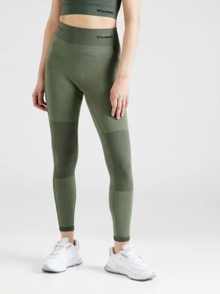 Hummel Sportinės kelnės rusvai žalia / alyvuogių juoda