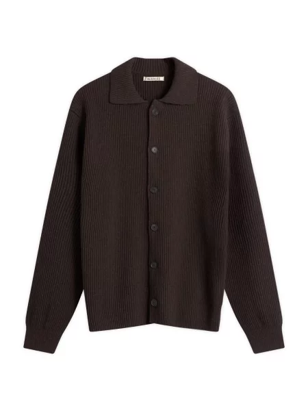 Sweter Auralee brązowy