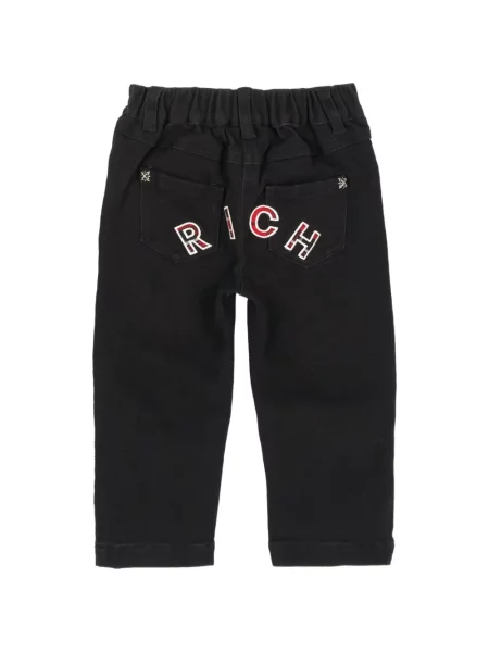 Jeansy straight leg dziecięce John Richmond czarne