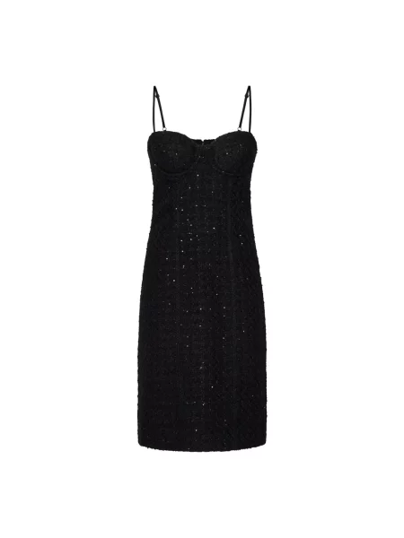 Bukiecik sukienka midi Rotate Birger Christensen do kolan w serca czarna