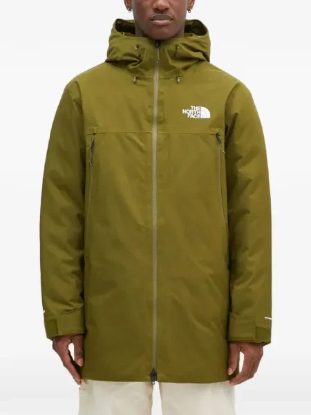 Geacă The North Face cu glugă verde
