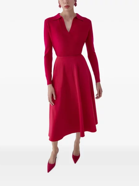 Lung pulover Carolina Herrera roșu