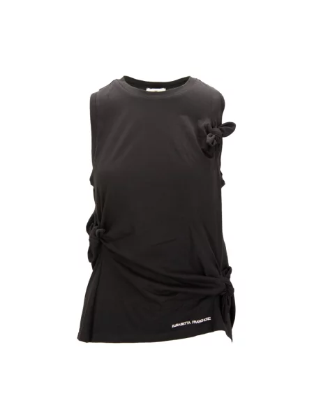 Top Elisabetta Franchi bez rękawów czarny