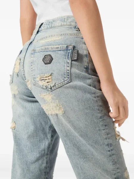 Cropp blugi Philipp Plein rupți albastru