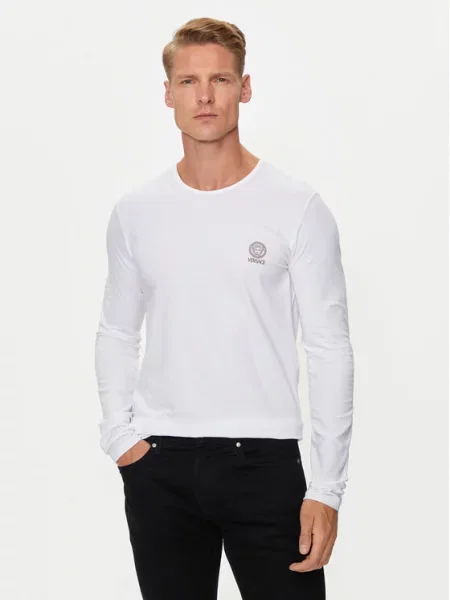 Versace longsleeve z nadrukiem biały