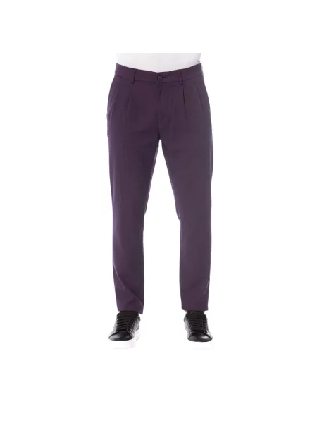 Spodnie Trussardi fioletowe