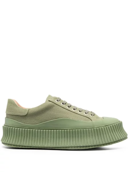 Sneakerși Jil Sander din piele chunky verde