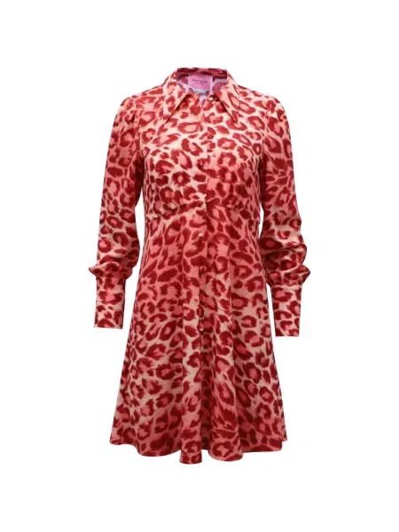 Mała sukienka mini Kate Spade z nadrukiem garniturowa czerwona