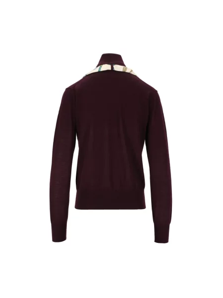 Sweter z golfem Forte Forte wełniany do golfa czerwony