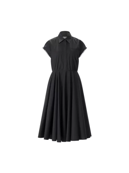 Sukienka koszulowa Msgm czarna