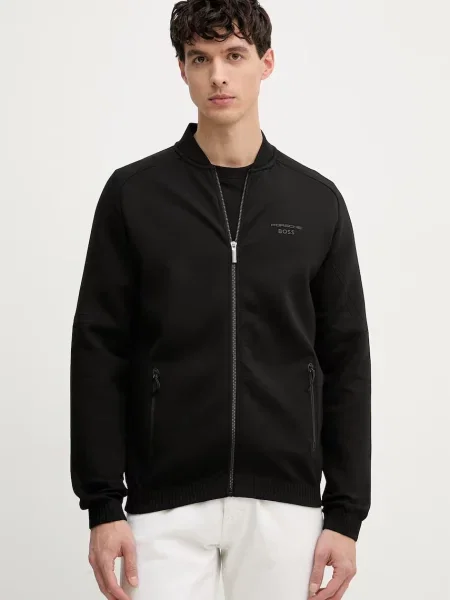BOSS Green hanorac cu pentru bărbați BOSS X PORSCHE negru