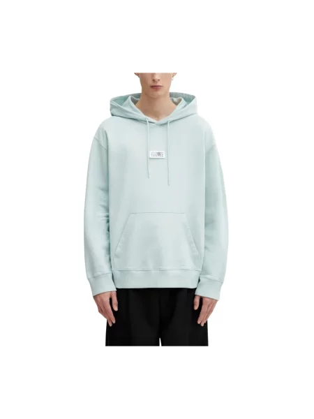 Bluza z kapturem Mm6 Maison Margiela z kapturem z logo zielona