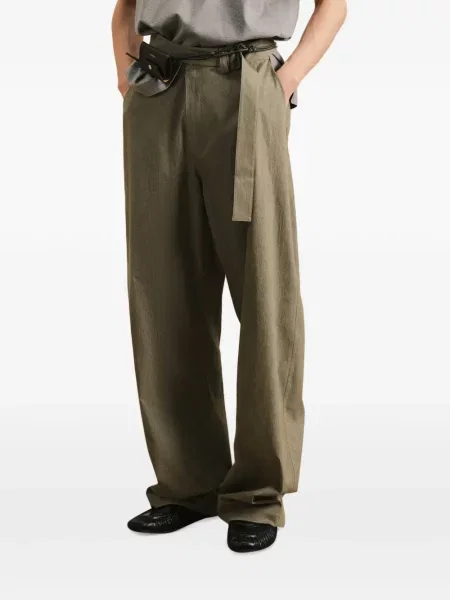 Cu centură pantaloni Croquis verde