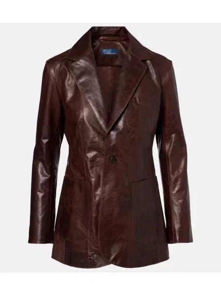 Sacou Polo Ralph Lauren din piele maro