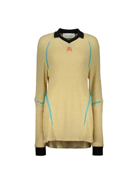Dzianinowy sweter Paolina Russo żółty