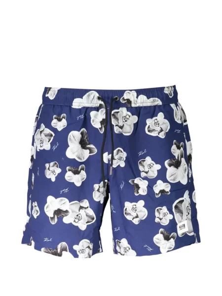 Slip de baie Karl Lagerfeld cu model floral cu imagine albastru
