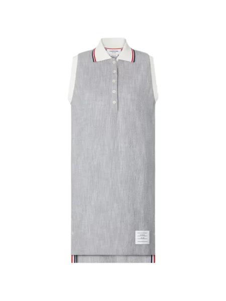 Rochie Thom Browne fără mâneci din tweed gri