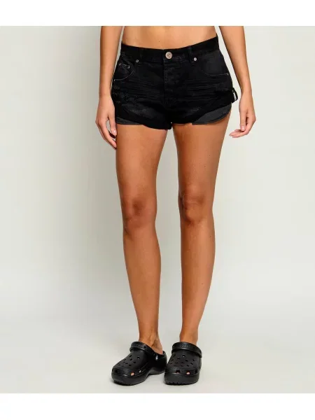 One Teaspoon De blugi pantaloni scurți Bandits | low waist negru