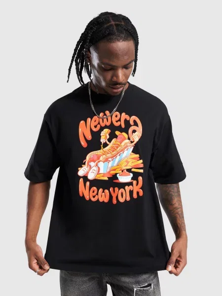 New Era T-Shirt Food Graphic czarna
