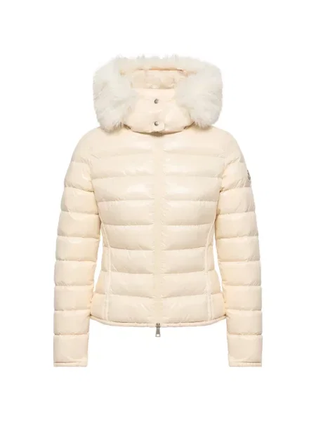 Matlasat geacă Moncler alb