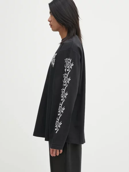 Μπλούζα με μακριά μανίκια VETEMENTS Cof Logo Longsleeve μαύρο