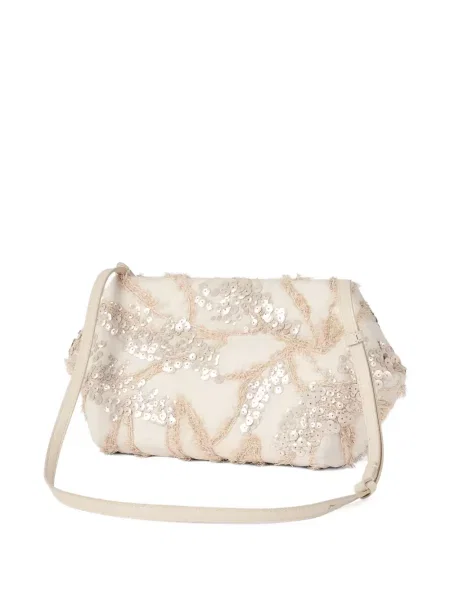 Hedvábný kabelka Brunello Cucinelli s výšivkou