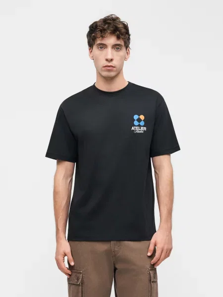 Only & Sons Tričko ONSFRED azúrová / nefritová / čierna biela