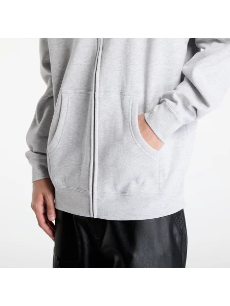 Mikina na zips Thrasher so slieňovým vzorom s autogramom sivá
