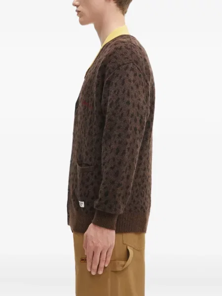 Cardigan Wacko Maria cu imagine cu model leopard maro