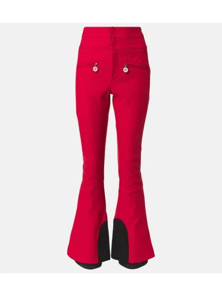 Jeździć na nartach spodnie dresowe Perfect Moment z wysoką talią czerwone