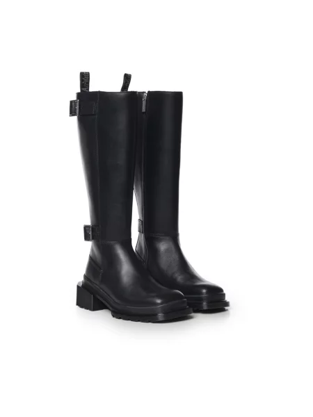 Muszkieterki Dr. Martens skórzane czarne