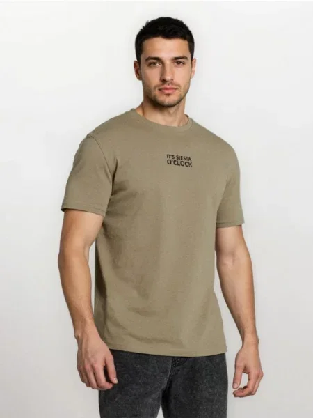 Sinsay koszulka z napisem zielony