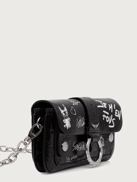 Zadig&Voltaire crossbody kabelka dámska kožená KATE čierna