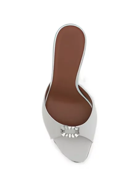 Pantofi cu toc Amina Muaddi alb