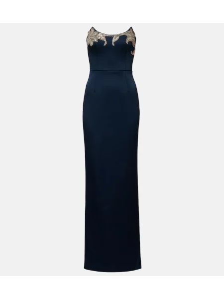 Rochie Rebecca Vallance din satin albastru