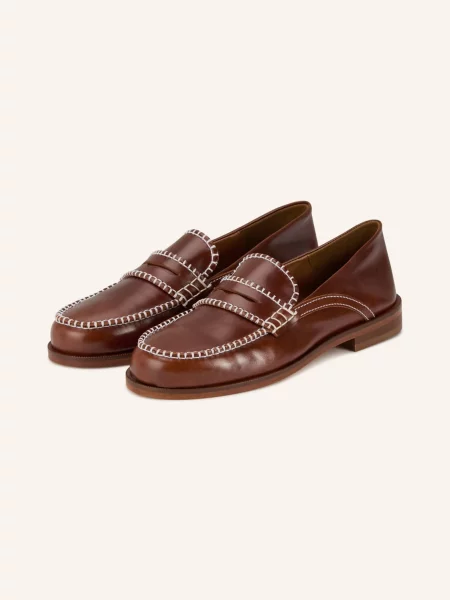 Claudie Pierlot Penny Loafers rot brązowe
