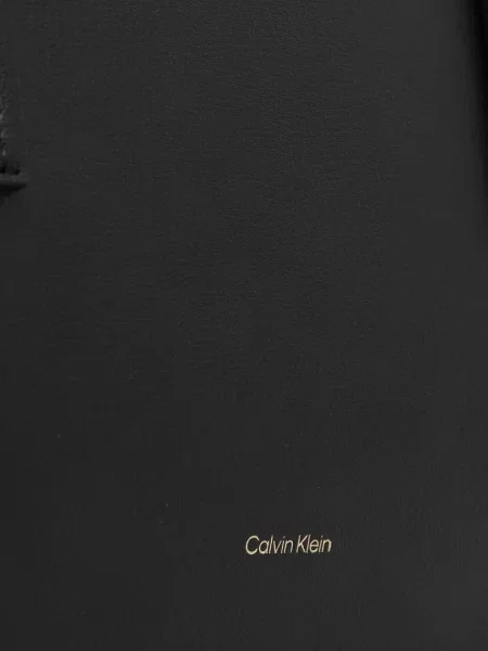 Műbőr shopper táska Calvin Klein fekete