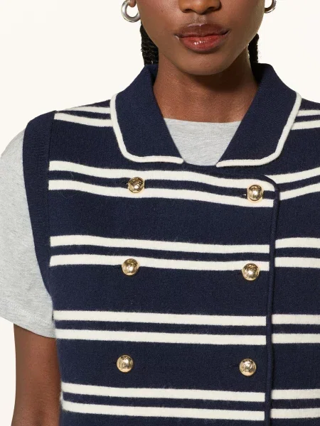 Claudie Pierlot Bezrękawnik schwarz biała