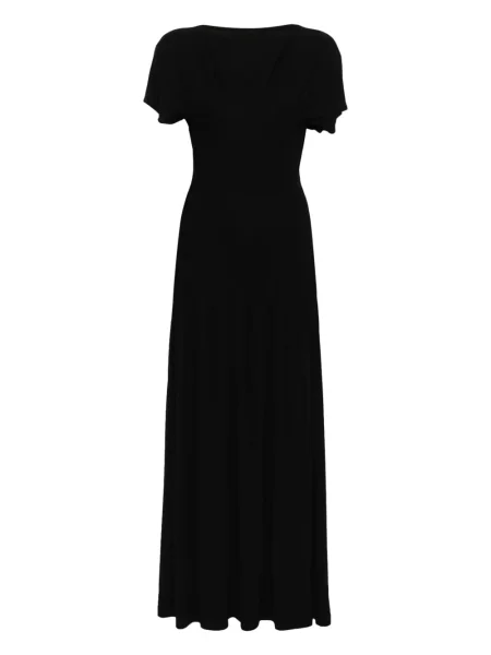 Rochie maxi Toteme plisată de costum negru